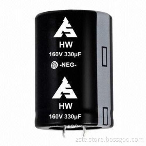 Snap-in e-cap, HW series, 160V, 330uF